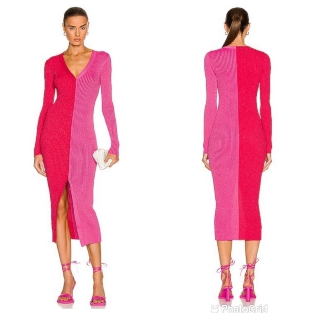 Staud Shoko Colorblock Dress